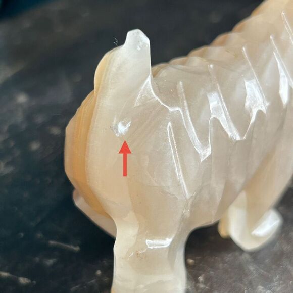 Vintage Hand Carved Onyx Schnauzer Dog Figurine - Picture 7 of 8